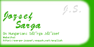 jozsef sarga business card